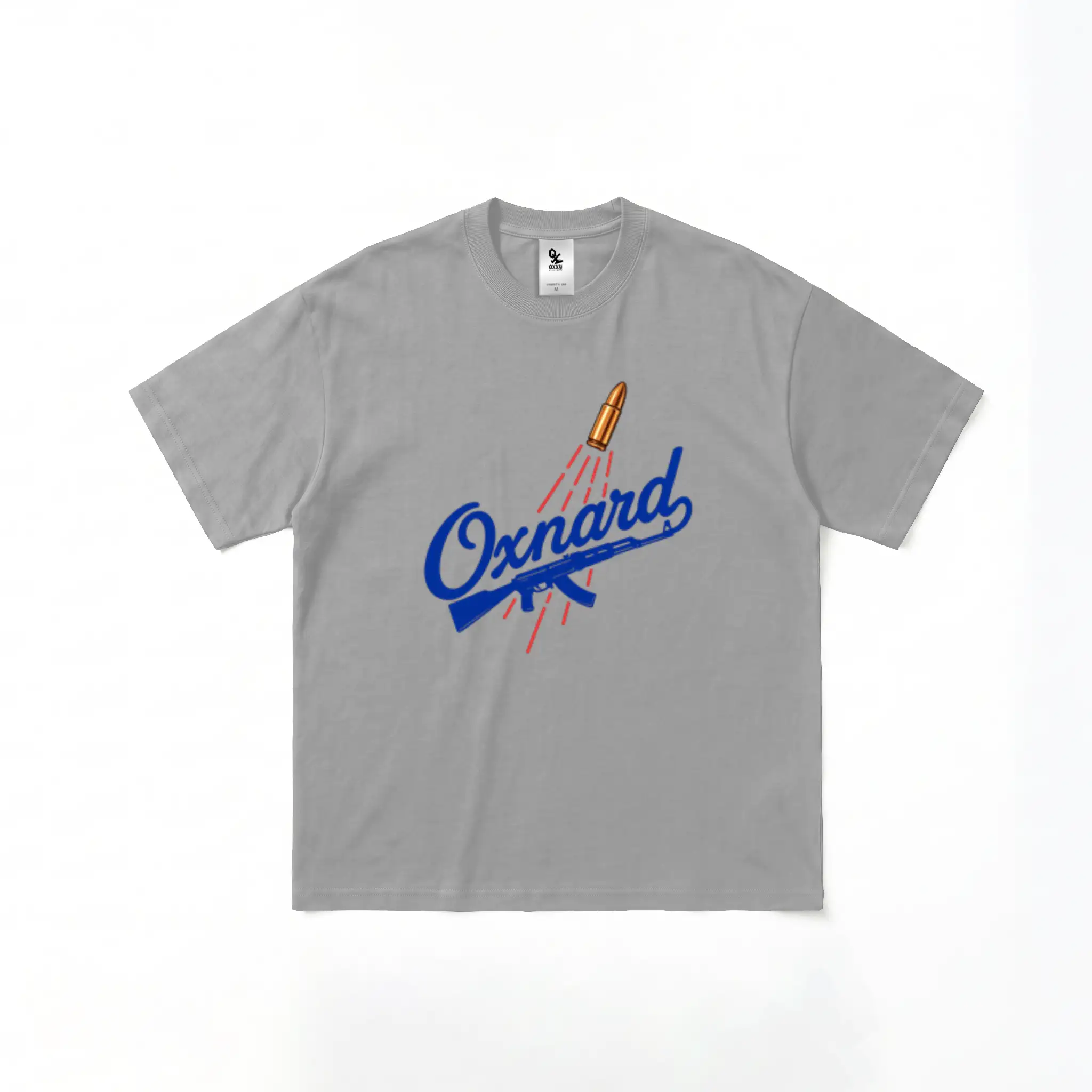Oxnard AK-47 &amp; Bullet BLACK T Shirt